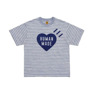 日貨代購CITY】2024SS HUMAN MADE STRIPED HEART T-SHIRT 愛心 條紋 短T 現貨