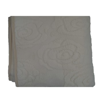 超柔玫瑰紋3人沙發墊 聚酯纖維  70 x 180cm  米色