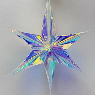 💎臺灣出貨⭐免運💎彩虹星星吊飾 七彩五角星六角星掛件球簡約立體節慶裝飾佈置節日【可開票】
