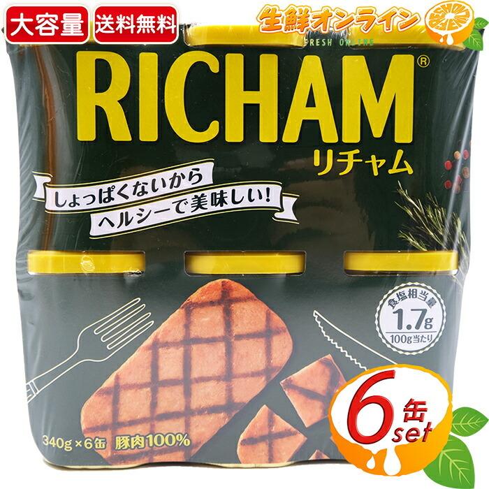 ≪2040g≫東遠 リチャム ランチョンミート スパム 340g×6缶 100%ポーク ◎おつまみやアレンジ料理にも♪◎ 缶詰 保存食 コストコ通販