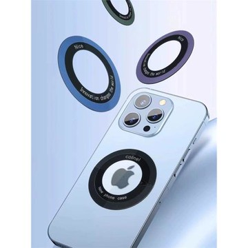 超薄CD紋手機磁吸貼片magsafe引磁片車載支架磁吸環磁鐵通用無線充電寶手機殼背面強力引磁隱形磁吸金屬配件