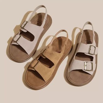 Taroko 香甜栗色一字後空涼鞋(2色可選)