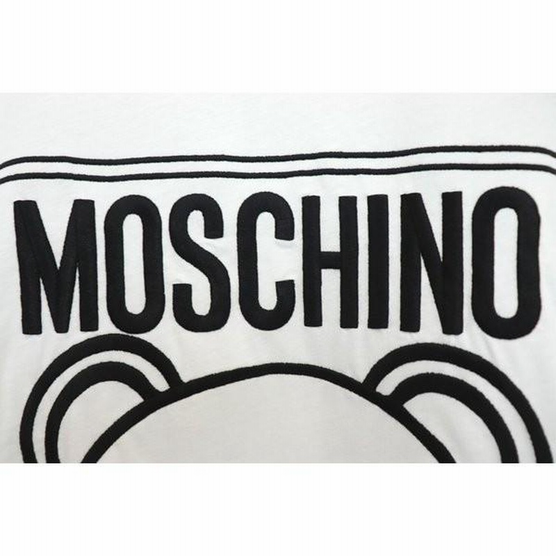 モスキーノ MOSCHINO MO クマ ロゴ TEE レディース トップス Tシャツ 半袖 カットソー プリント 38 M | LINEショッピング