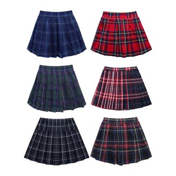 新款女童格子半身裙百褶裙兒童小學生幼兒園校服裙中大童JK短裙