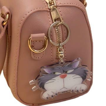 Disney 迪士尼 壓克力鑰匙圈 CA915  5 x 8cm  魯斯佛 紫色  1個