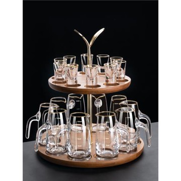 白酒杯套裝分酒器家用小酒杯一口吞杯輕奢酒具水晶玻璃分酒壺酒盅