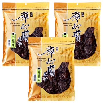 大溪廖心蘭豆干 老道滷味 正統古法製作 香濃有咬勁  110g  3包