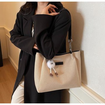 包包女2025新款韓版學生上課簡約時尚單肩包大容量通勤托特包