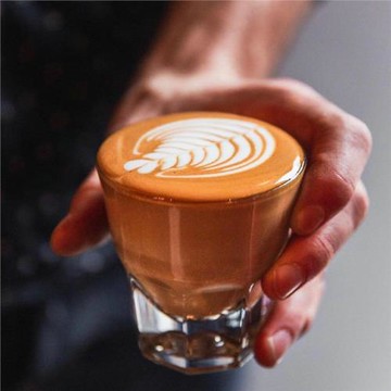 藍瓶子同款Flat white馥芮白玻璃咖啡杯濃縮便攜單品拉花杯133ml