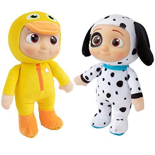 CoComelon Toys JJ アヒル パピー ぬいぐるみ 2個パック 8インチ