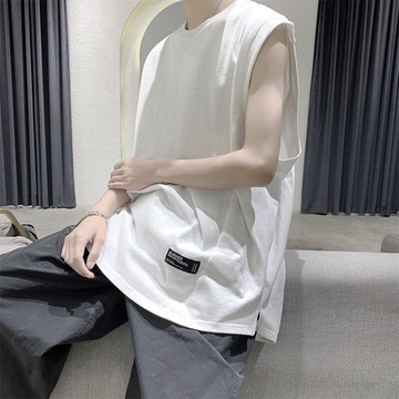 背心男寬松坎肩夏季無袖t恤ins潮流嘻哈運動上衣潮牌個性時尚百搭