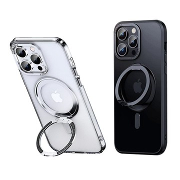 iPhone 15 Plus 殼 QinD Apple 蘋果 iPhone 15 Plus 旋轉磁吸支點殼
