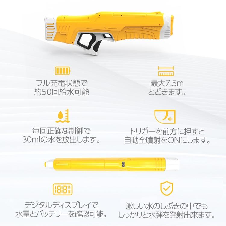 Z-ONE 水鉄砲 電動 強力 ウォーターガン 大人 子供 電動水鉄砲 大容量 長距離 自動給水機能 ZONE 夏 レジャー 水遊び 海水浴 z-one