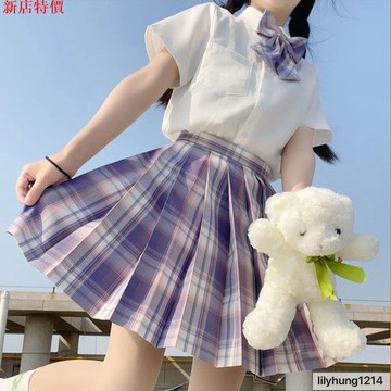 ⚡桃園出貨⚡日系正統JK制服套裝春夏新款襯衫百褶裙格子裙女裙學生校服學院風學院風制服jk水手服洛麗塔百褶裙