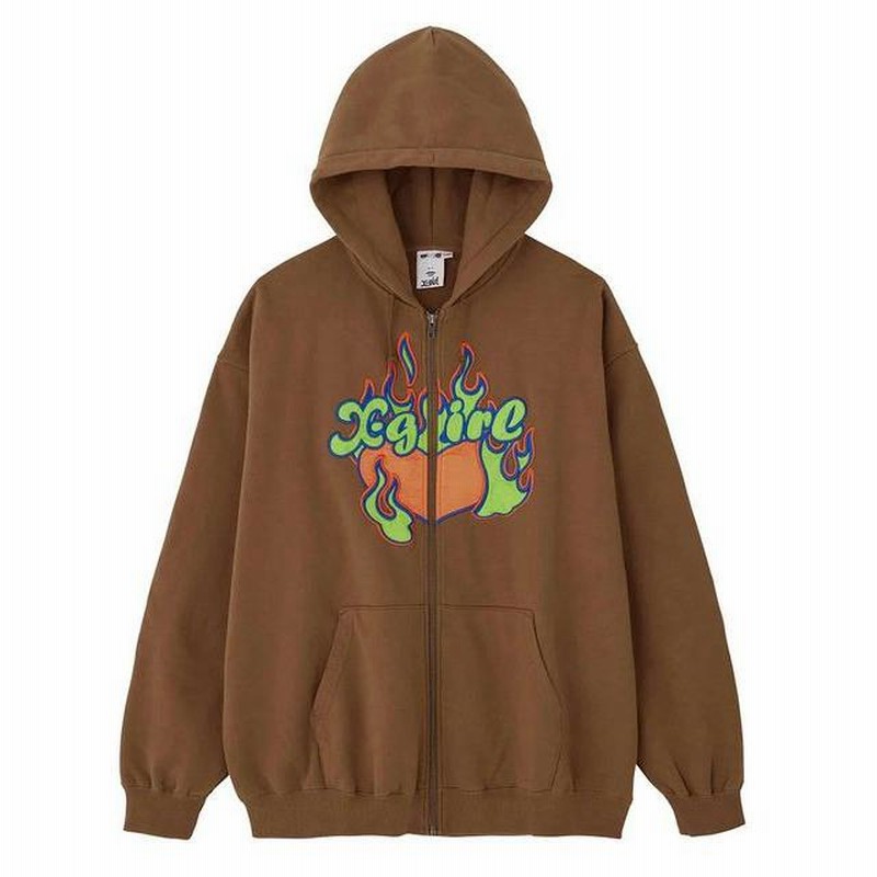 エックスガール X-GIRL SWEAT ZIP UP HOODIE ジップ パーカー