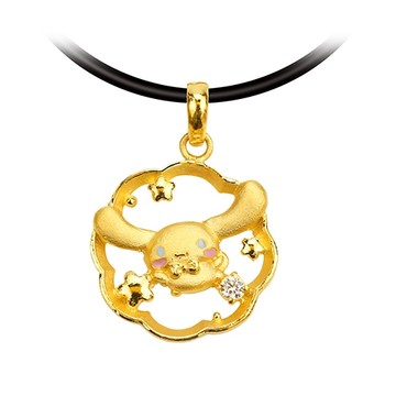 大耳狗喜拿星願黃金墜-三麗鷗玉桂狗Cinnamoroll