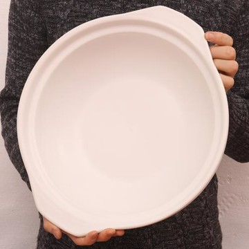 陶瓷燉鍋煲仔飯小砂鍋家用燃氣灶專用耐高溫白色煲湯淺口康振尾榮