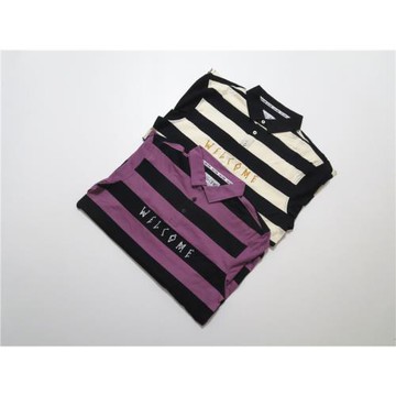 美式街潮牌拼色條紋翻領長袖T恤春款打底tee滑板rugby街舞polo衫