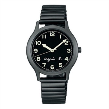 《agnes b.》25周年紀念 時尚簡約定番腕錶-黑x灰/34mm (VJ21-KR00D/BH8018X1)