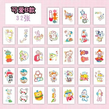 🌟臺灣出貨🌟兔子紋身貼防水持久女學生可愛小清新手臂童趣少女心ins卡通紋身 紋身貼紙 刺青貼紙 紋身貼 半永久紋身貼