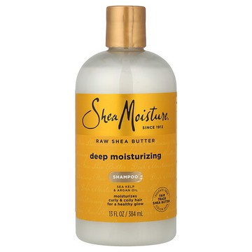 SheaMoisture, 未加工乳木果油，深層保濕洗髮精，卷髮，13 液量盎司（384 毫升）