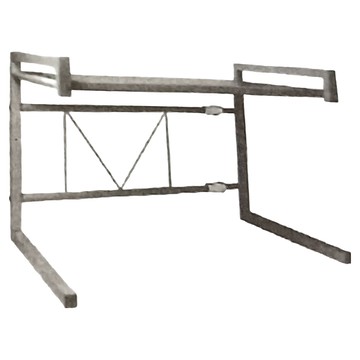 SHIMOYAMA 廚房電器耐重伸縮式金屬分層置物架 DIY  1個  白色  寬44~66x深36x高42cm