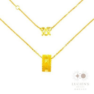 【路森金飾】黃金項鍊-圓環蕾絲碎碎金金重：1.51錢+-0.03錢