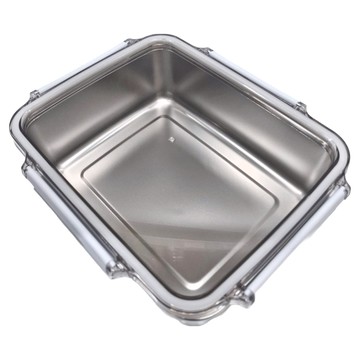 SHIMOYAMA 可微波304不鏽鋼密封保鮮盒 25.2 x 20.7 x 8.1cm  2.3L  1個