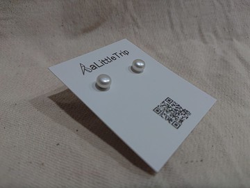 天然珍珠純銀耳環 純銀耳針 小珍珠