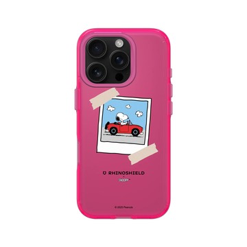 iPhone 16 Pro Clear 粉漾桃 - 史努比 Snoopy - 拍立得-一起去兜風