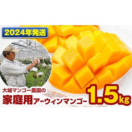 ふるさと納税 大城マンゴー農園の家庭用アーウィンマンゴー1.5kg 沖縄県南風原町