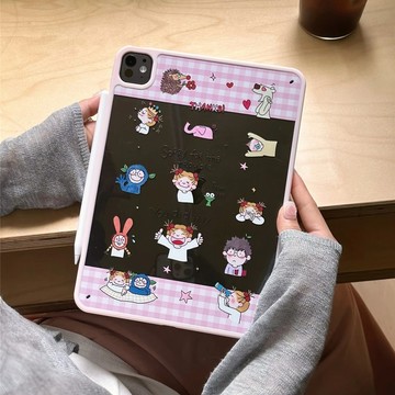 卡通可愛貼紙女孩適用ipad10平板保護套2024/25新款air6保護殼2021第十代pro1113寸mini67女