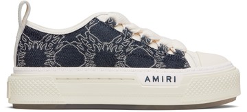 AMIRI 海军蓝 & 白色 MA Quad Denim Court Low 运动鞋