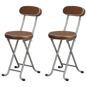 C&B 巧易收靠背軟座折合椅  咖啡色  2個