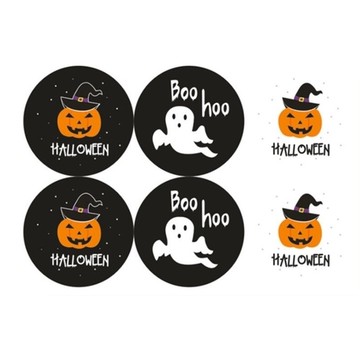 06-萬聖節包裝貼紙 Halloween 封口貼 圓形貼紙 黏口貼 手帳貼紙 裝飾貼 包裝 甜點禮物貼