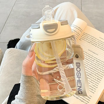 免運·日本進口MUJIE水杯女生高顏值夏季帶吸管雙飲杯女便攜學生隨手杯