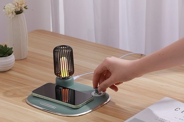 多功能無線充電 無極調節小夜燈