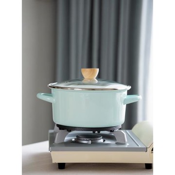 PAGOO【瑕疵】搪瓷鍋雙耳湯鍋家用中藥鍋明火電磁爐火鍋鍋煮面鍋