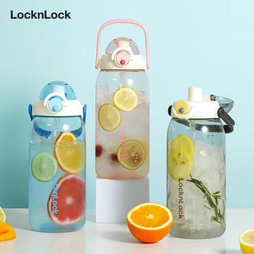 樂扣樂扣吸管杯Tritan大容量高顏值男女便攜健身運動水杯1.5L水壺