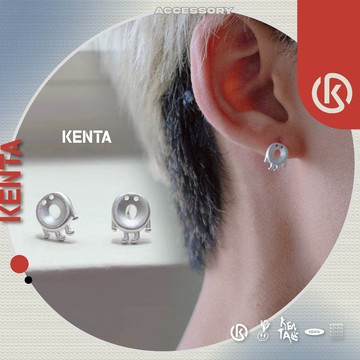 🌾健太選物🌾哇哇小鬼O型耳環 搞怪單品 鬼馬少女 幽靈小怪獸 網紅款 一對 耳環女 耳針女 耳飾 中性飾品