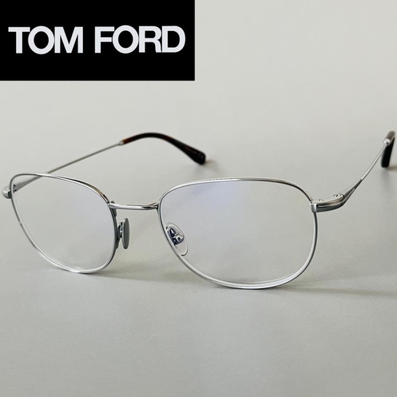 メガネ トムフォード TOM FORD メンズ レディース チタン 日本製 新品 シルバー メタル オーバル 眼鏡 ブルーライトカット 銀 べっ甲柄  FT5734 | LINEショッピング