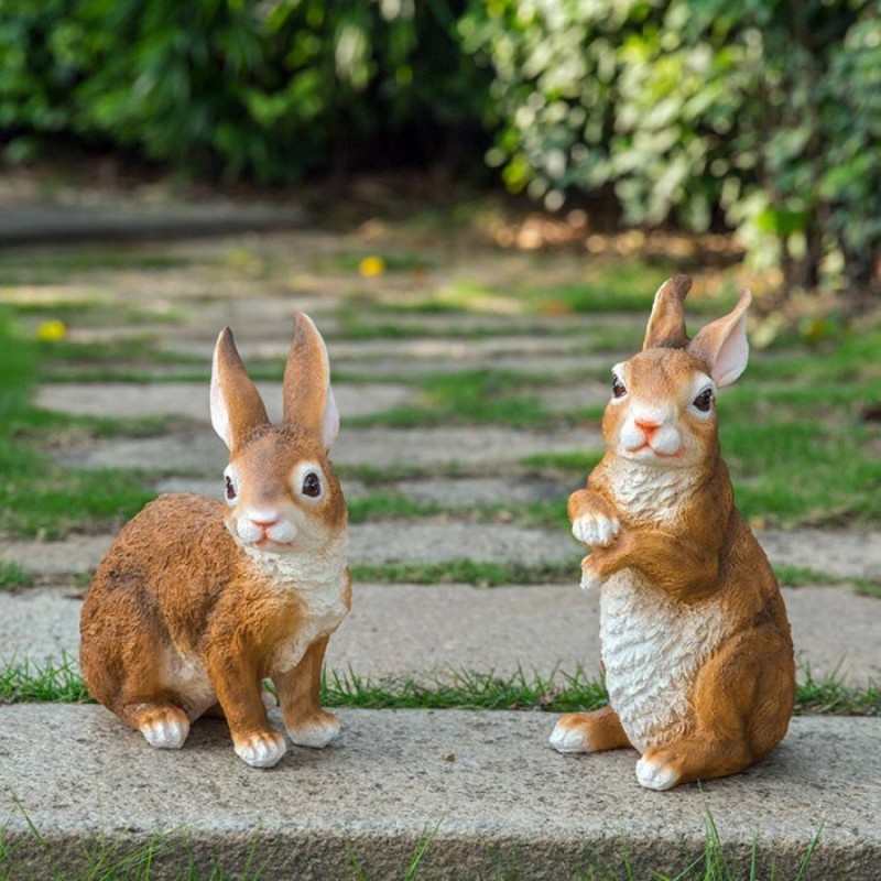 うさぎ オブジェ 動物 癒し雑貨 インテリア置物 屋外 ウサギ お座り