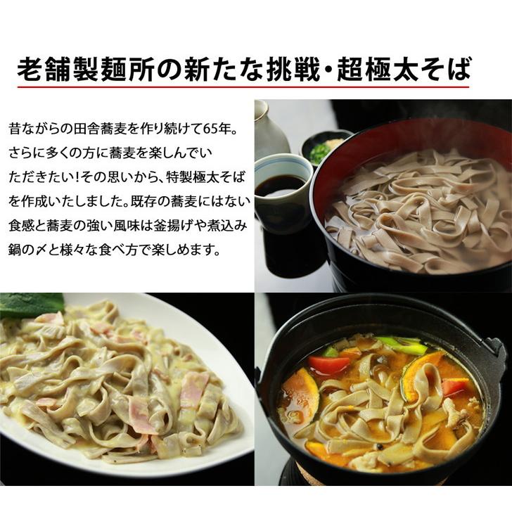 ギフト ＜超極太＞本なま蕎麦　１００食(※そばつゆは付きません)　極太麺　送料無料(※北海道、九州、四国、沖縄は別途送料加算となります)