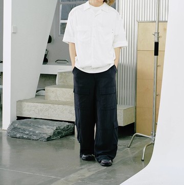 日系復古 垂感多口袋工裝長褲