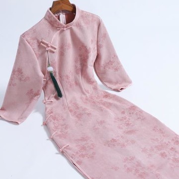 改良日常可穿年輕款少女2025年春秋新款中國風國潮麂皮絨