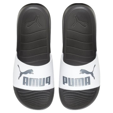 PUMA 男女款 POPCAT 20 拖鞋 37227936  白色 + 黑色  29cm
