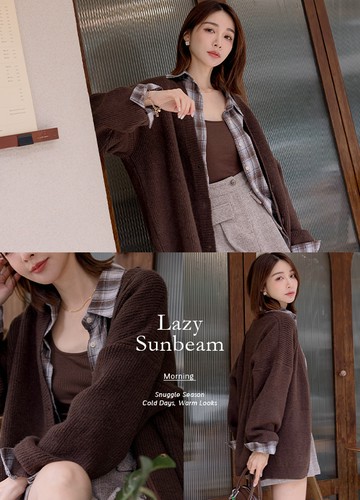 大地色系毛衣外套