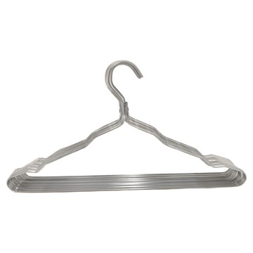 收納職人 輕奢超輕量無痕防滑 太空鋁合金衣架 3~5入  閃耀銀  1組