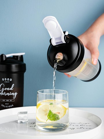 摩登主婦原創塑料咖啡杯奶昔杯大容量蛋白粉健身運動便攜水杯茶杯