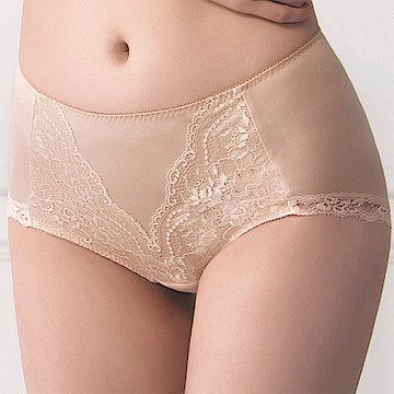 金華歌爾-寵愛芍藥花 M-3L 中高腰三角褲(膚)